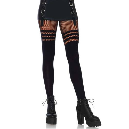 Leg Avenue - Fishnet Stripes Panty - Zwart Leg Avenue - Fishnet Stripes Panty - Zwart